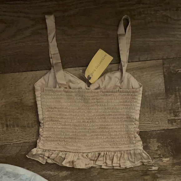 NWT B•O•G Collective Beautiful Tan Corset Type Tank Top - Picture 14 of 15